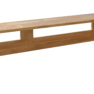 Banca Finn rugloze L 290 cm xl 32,5 cm x h 47,5 cm. Teak