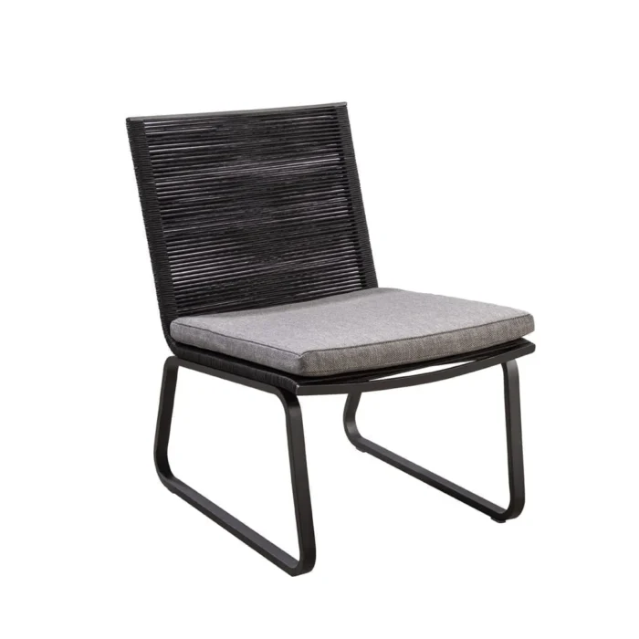 Kome Lounge Chair Black Grey