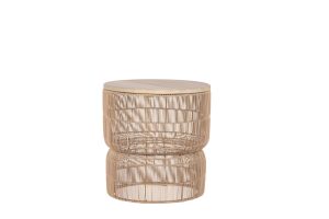 2023 M&L fibre aged teak Vidor side table M4187_preview