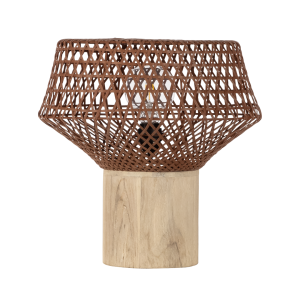 2024 M&L aged teak fiber Justin lamp shade brick M6033