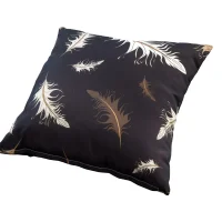 Makura Cushion Brown Feathers